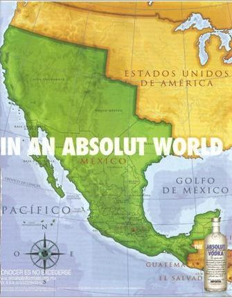 Absolut Redraws USA - Mexico Border