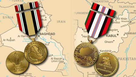 Campaign Stars for Afghanistan and Iraq Medals