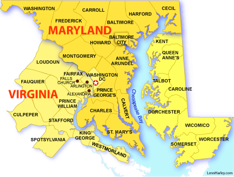 DC Suburbs Maryland Vs Virginia Outside The Beltway   Maryland Virginia 