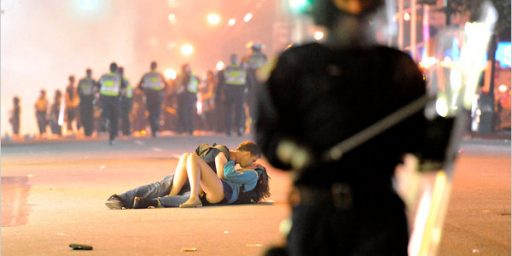 Vancouver Riot Kiss Scott Jones and Alex Thomas by Rich Lam