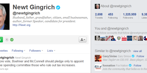 Newt Gingrich's Twitter Followers Mostly Fake? 