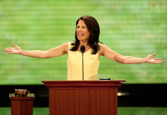 Michelle Bachmann at Podium