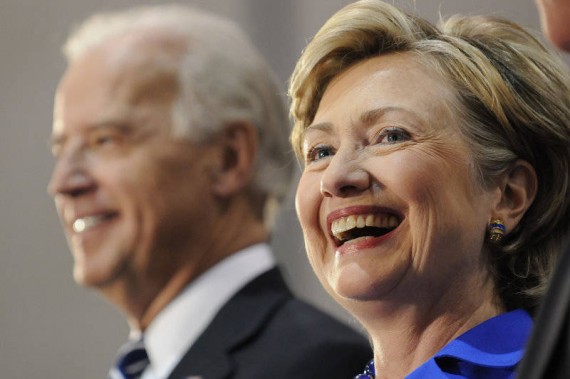 Joe Biden Campaigns With Hillary And Bill Clinton In Scranton