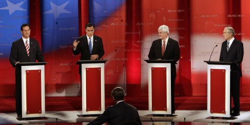 Newt Gingrich, Mitt Romney Clash In Subdued Tampa Debate