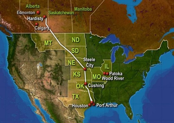 Keystone XL Map