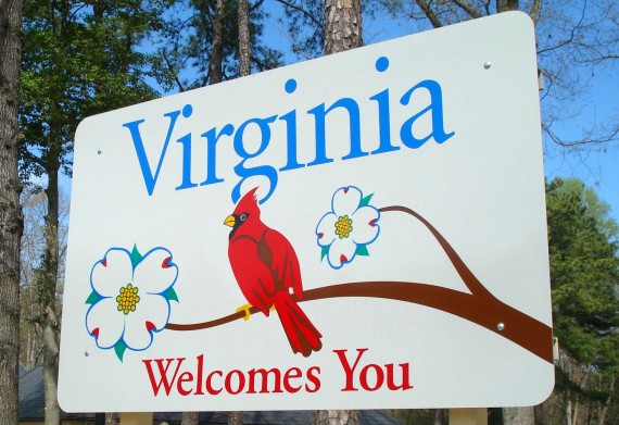 Virginia Welcome Sign