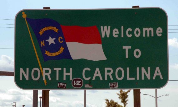 Welcome to North Carlina sign
