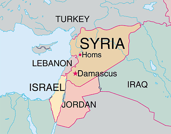 Syria Area Map
