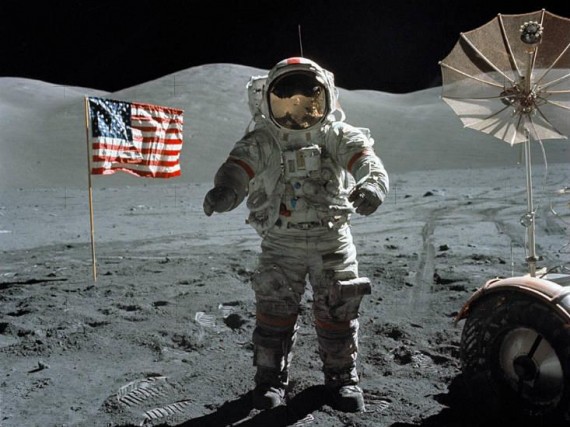  Photo of Armstrong on moon: NASA