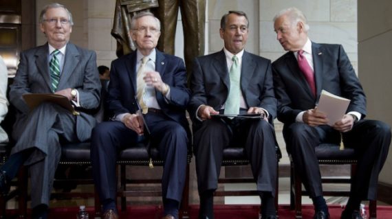 Mitch McConnell, Harry Reid, John Boehner, Joe Biden