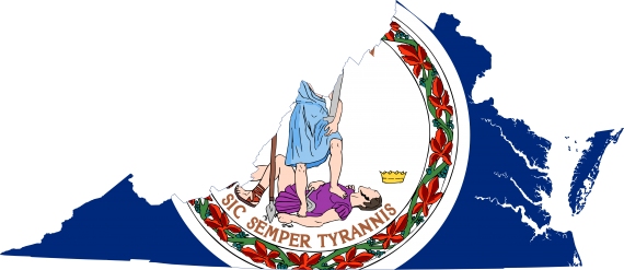 Virginia Flag Map