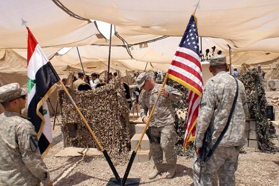 US Iraqi Flags