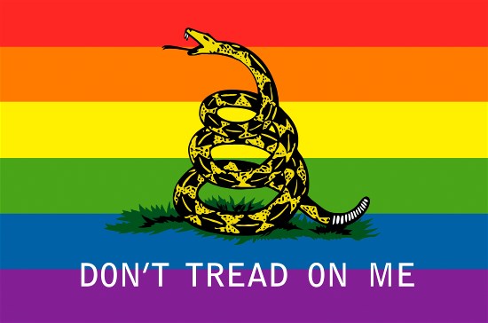 Dont Tread On Me Rainbow Flag