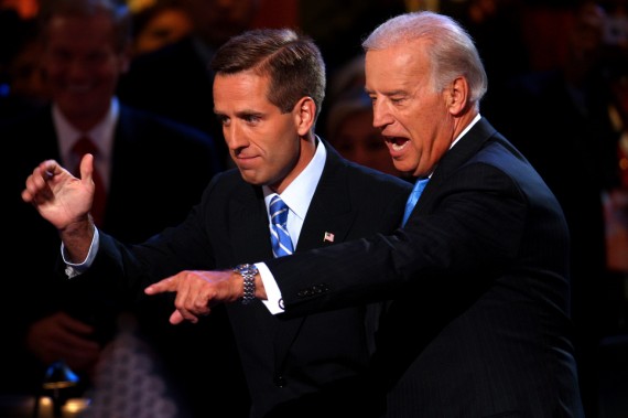 Joe Biden, right, a Democratic senator from Delaware and vic