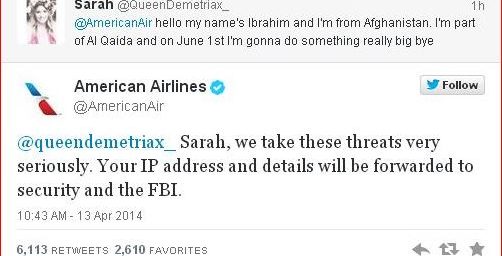 Dutch Police Arrest 14 Year Old Girl For Twitter Threat Against American Airlines