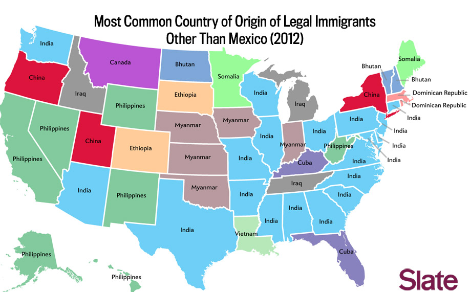 Most Common Immigrant Groups By State Outside The Beltway