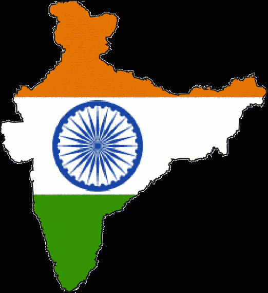 India Flag Map