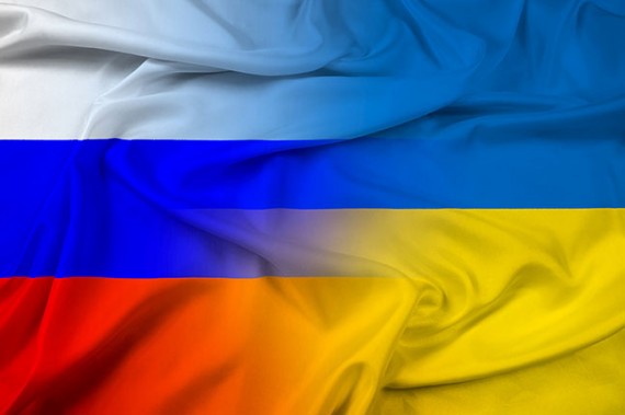 Russia Ukraine Flags