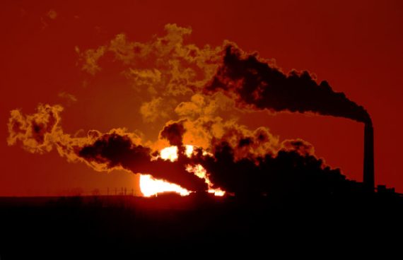 Coal Fired Power Plant Sunset