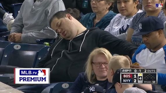 Sleeping Yankees Fan