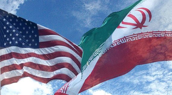 Iranian And American Flags