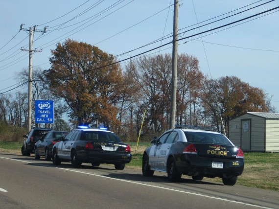 Police Cars Traffic Stop