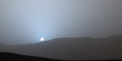 Curiosity Rover Captures The Blue Sunset Of Mars