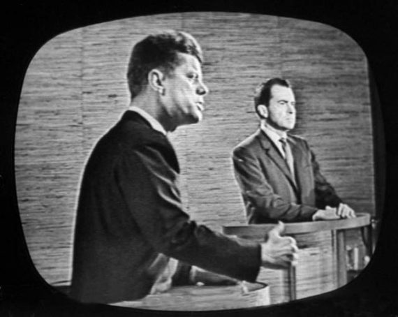 2nd televised debate between Richard M. Nixon & John F. Kennedy (L) (Photo by Paul Schutzer/The LIFE Picture Collection/Getty Images)