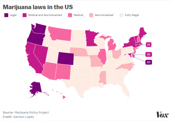 Marijuana Legal Status Map