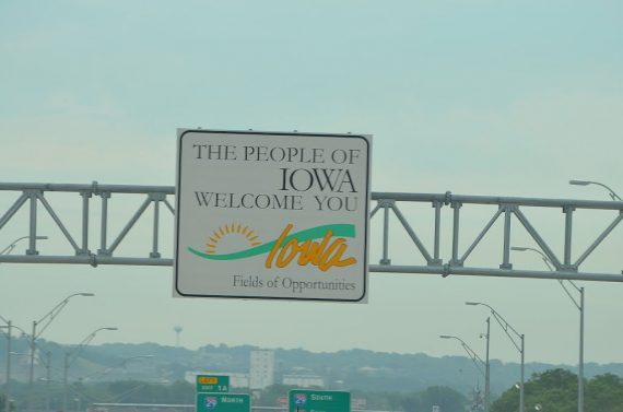 Iowa Road Sign