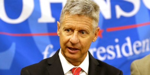Gary Johnson Opens Mouth, Inserts Foot