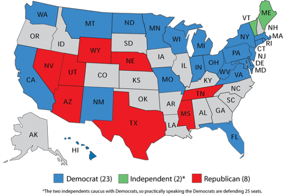 2018 Senate Map