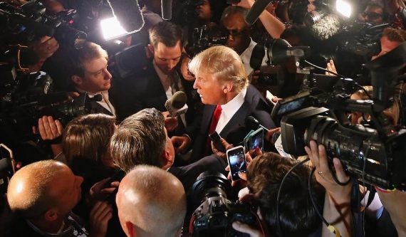 Trump Surrounded By Cameras
