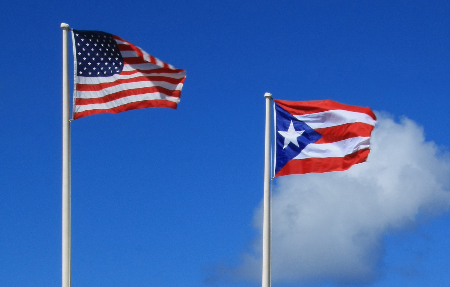 U.S. and Puerto RIcan Flags