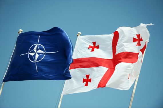 NATO Georgia Flags