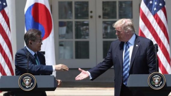 Trump and President Moon of South Korea