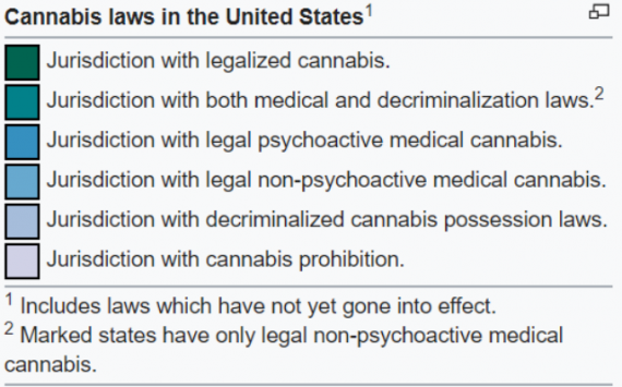 Marijuana Legalization Map Key