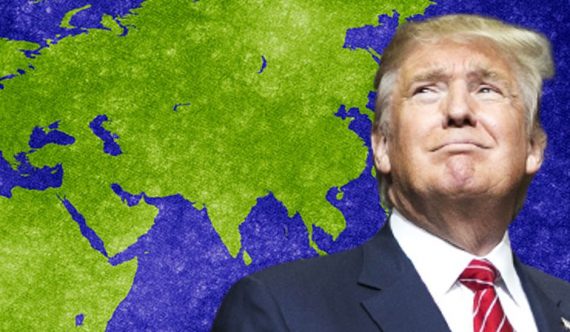 Donald Trump with Map of Asia