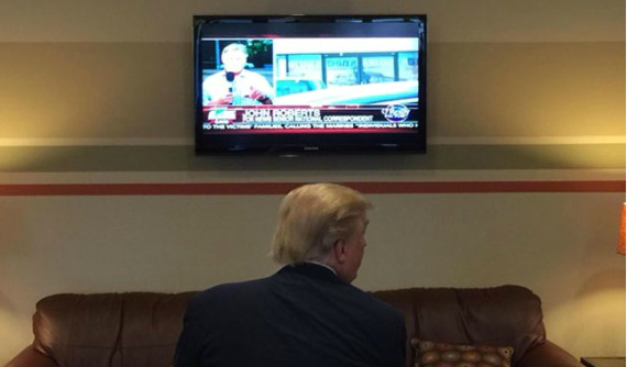 Trump Watching Television