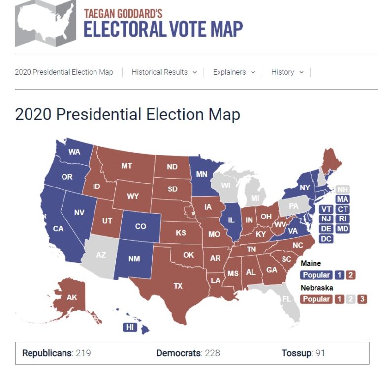 Electoral Vote Map – Outside the Beltway