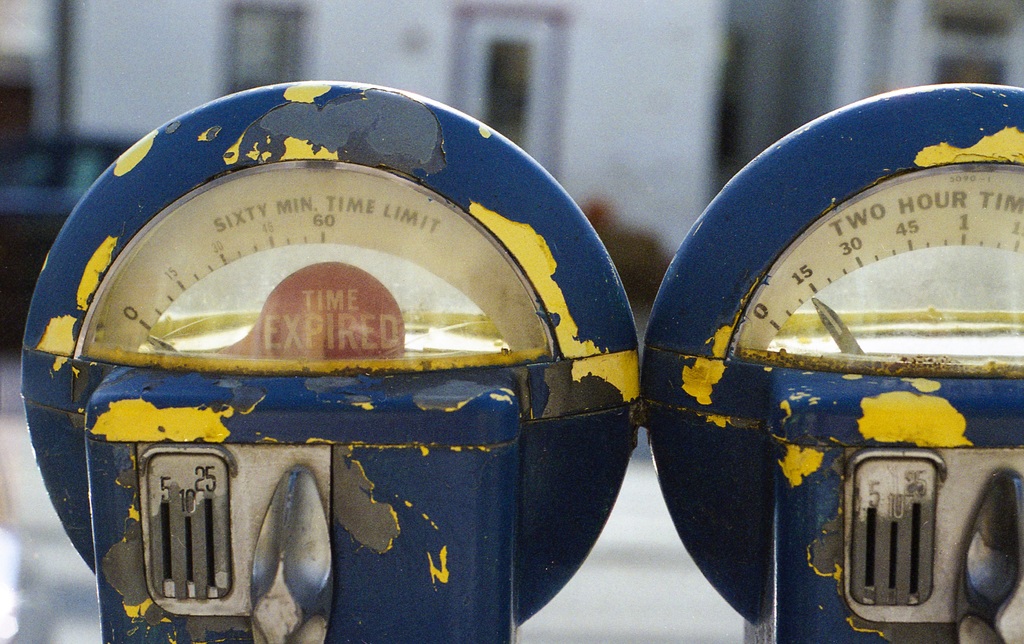 high-resolution photo of parking, vehicle, meter, park, blue, yellow, parking meter