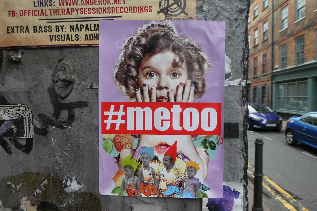 #metoo artistic graffiti girl shocked