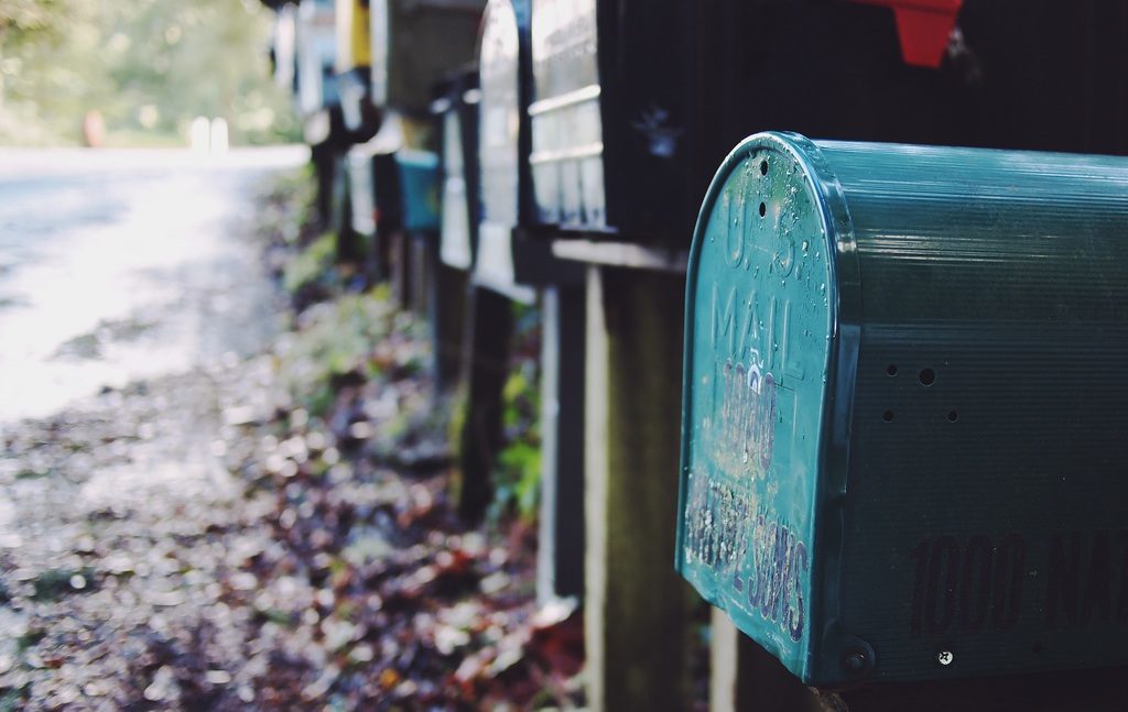 high-resolution photo of post, road, street, spring, green, letter, color, communication, blue, box, mailbox, mail, art, mailboxes, message, postal, letters, postbox, shape, contact, letterbox, postage, mailing, correspondence, urban area, e mail