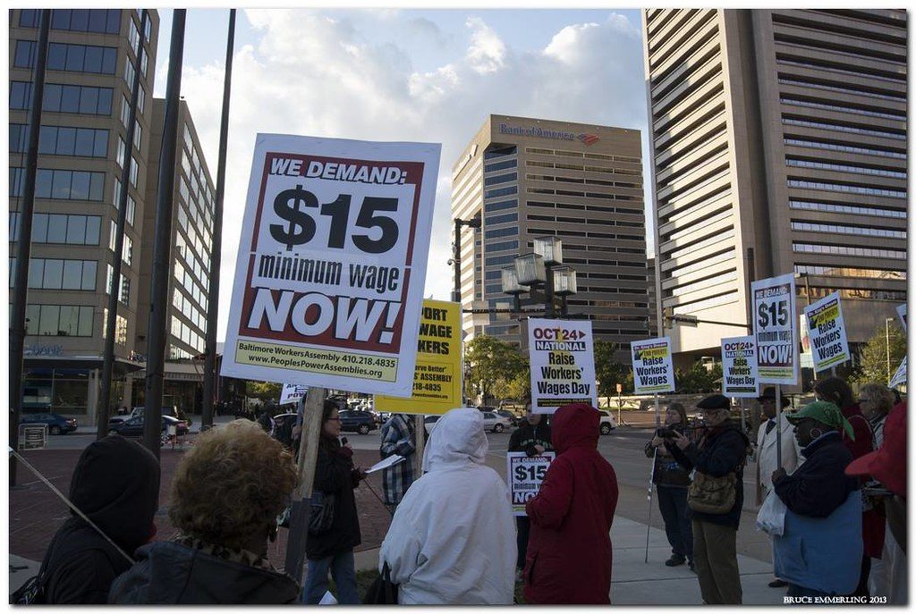 minimum wage protest $15