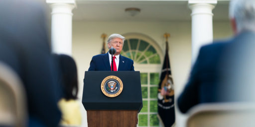 President Donald J. Trump delivers remarks during a coronavirus (COVID-19) update briefing Monday, March 30, 2020, in the Rose Garden at the White House. (Official White House Photo by D. Myles Cullen)