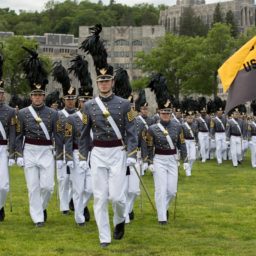 Cadets participate in the Class of 2019 Graduation Parade, May 24, 2019, at West Point. (Matthew Moeller/Army)