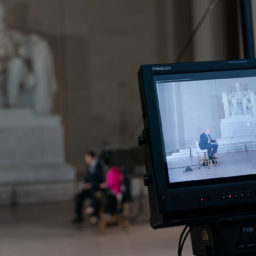 President Donald J. Trump participates in a FOX News Channel virtual town hall entitled America Together: Returning to Work, with co-moderators Bret Baier and Martha MacCallum live from the Lincoln Memorial Sunday, May 3, 2020, in Washington, D.C. (Official White House Photo by Shealah Craighead)