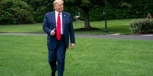 President Trump Travels to Maine President Donald J. Trump walks from the Oval Office to the South Lawn of White House to board Marine One for Joint Base Andrews Md. Friday, June 5, 2020, to begin his trip to Bangor, Maine. (Official White House Photo by Tia Dufiour)