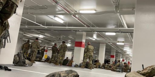 National Guard Sleeping in a Garage!