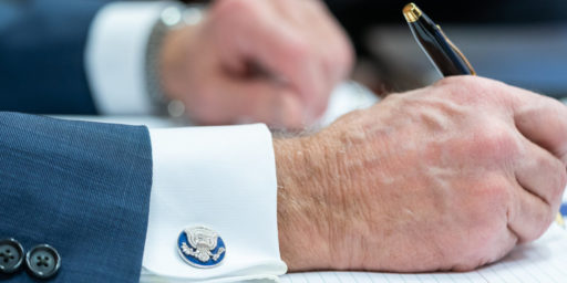 President Joe Biden takes notes doing a G7 Leaders’ Virtual Meeting Friday, Feb. 19, 2021, in the White House Situation Room.